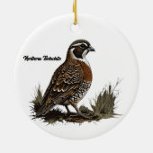 Noordelijke Bobwhite Keramisch Ornament (Achterkant)