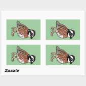 Noordelijke Bobwhite Rechthoekige Sticker (Vel)