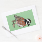 Noordelijke Bobwhite Rechthoekige Sticker (Envelop)