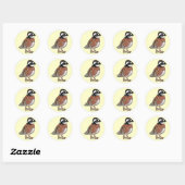 Noordelijke Bobwhite Ronde Sticker (Vel)