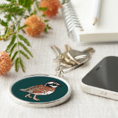 Noordelijke Bobwhite Sleutelhanger (Zijkant)