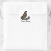 Noordelijke Bobwhite Vierkante Sticker (Tas)