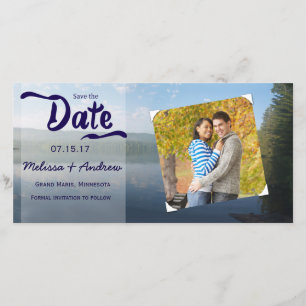 Noordelijke Bossen bruiloft Bewaar de datum Save The Date