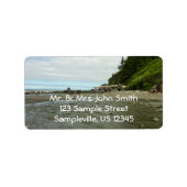 Noordelijke Californische kustlijn van Redwood Par Etiket (Voorkant)