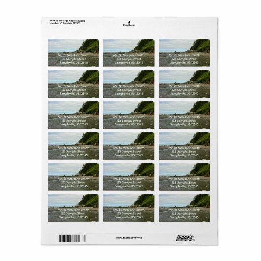 Noordelijke Californische kustlijn van Redwood Par Etiket (Full Sheet)