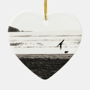 Noordelijke Californische strand Scene Keramisch Ornament