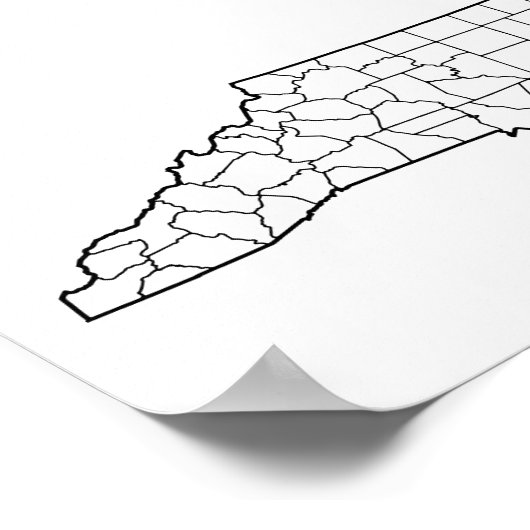 Noordelijke Carolina County's Blank overzicht (Hoek)