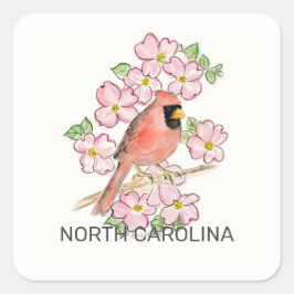 Noordelijke Carolinvogelbloem Vierkante Sticker