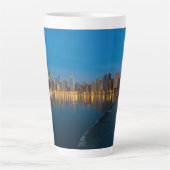 Noordelijke Chicagos stadsgezicht Latte mok (Voorkant)