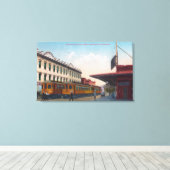 Noordelijke elektrische treinstel canvas afdruk (Insitu (Houten vloer))