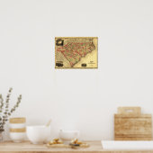 Noordelijke en Zuid-CarolinaPanoramic Map Poster (Keuken)