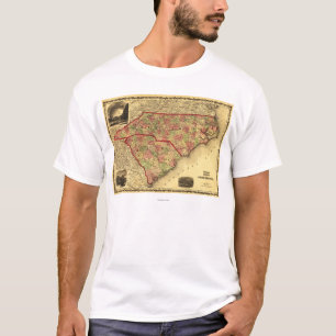 Noordelijke en Zuid-CarolinaPanoramic Map T-shirt