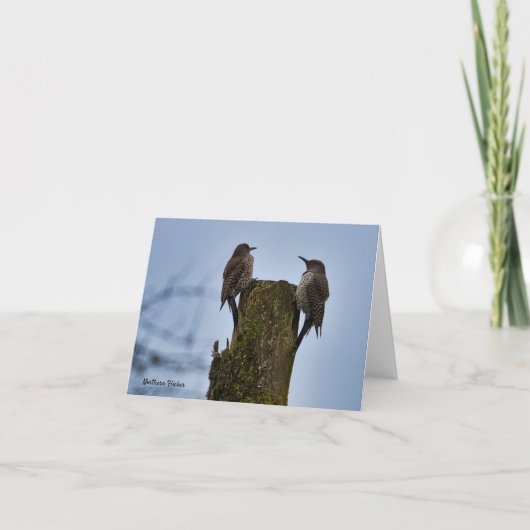 Noordelijke Flicker Vogelkaart Bedankkaart (Voorkant)