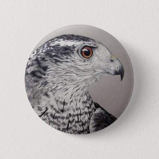 Noordelijke Goshawk Ronde Button 5,7 Cm (Voorkant)