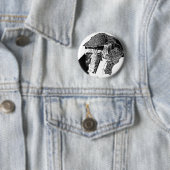 Noordelijke Goshawk Ronde Button 5,7 Cm (In situ)