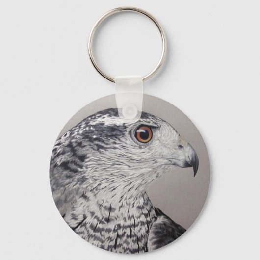 Noordelijke Goshawk Sleutelhanger (Voorkant)