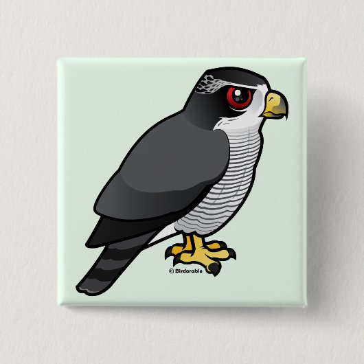 Noordelijke Goshawk Vierkante Button 5,1 Cm (Voorkant)