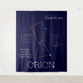 Noordelijke Halfrond Sterrenbeeld Orion Wandkleed (Voorkant)