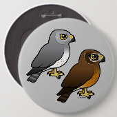 Noordelijke Harrier-paar Ronde Button 6,0 Cm (Voorkant /achterkant)