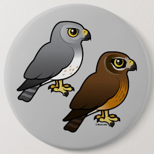 Noordelijke Harrier-paar Ronde Button 6,0 Cm