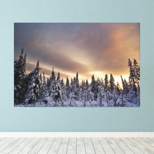 noordelijke hemel canvas afdruk (Insitu (Houten vloer))