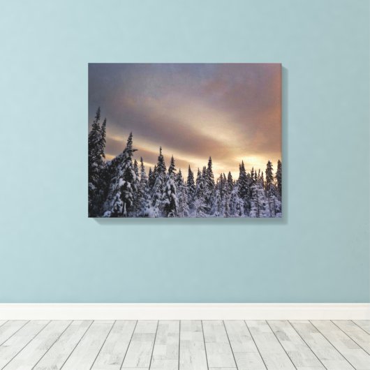 noordelijke hemel canvas afdruk (Insitu (Houten vloer))