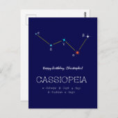 Noordelijke hemisfeer sterrenbeeld Cassiopeia Briefkaart (Voorkant / Achterkant)