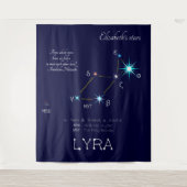 Noordelijke Hemisfeer Sterrenbeeld Lier Wandkleed (Voorkant)