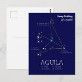 Noordelijke Hemisphere Constellation Aquila Briefkaart (Voorkant / Achterkant)