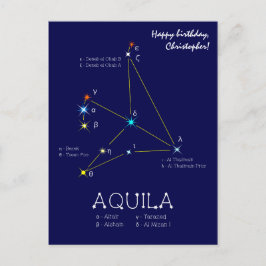 Noordelijke Hemisphere Constellation Aquila Briefkaart