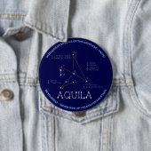 Noordelijke Hemisphere Constellation Aquila Ronde Button 4,0 Cm (In situ)