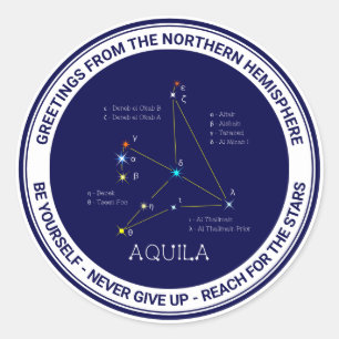 Noordelijke Hemisphere Constellation Aquila Ronde Sticker