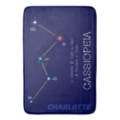 Noordelijke Hemisphere Constellation Cassioipeia Badmat (Voorkant Verticaal)