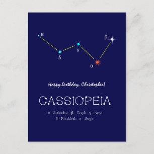 Noordelijke Hemisphere Constellation Cassioipeia Briefkaart