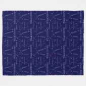 Noordelijke Hemisphere Constellation Cassioipeia Fleece Deken (Voorkant (Horizontaal))
