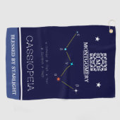 Noordelijke Hemisphere Constellation Cassioipeia Golfhanddoek (Horizontaal)