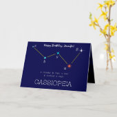 Noordelijke Hemisphere Constellation Cassioipeia Kaart (Gele Bloem)