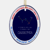 Noordelijke Hemisphere Constellation Cassioipeia Keramisch Ornament (Rechts)