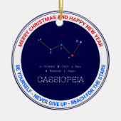 Noordelijke Hemisphere Constellation Cassioipeia Keramisch Ornament (Voorkant)