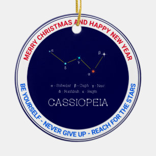 Noordelijke Hemisphere Constellation Cassioipeia Keramisch Ornament