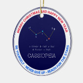 Noordelijke Hemisphere Constellation Cassioipeia Keramisch Ornament (Links)