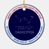 Noordelijke Hemisphere Constellation Cassioipeia Keramisch Ornament (Achterkant)