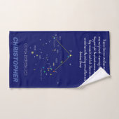 Noordelijke Hemisphere Constellation Coma Berenice Bad Handdoek (Handdoek)