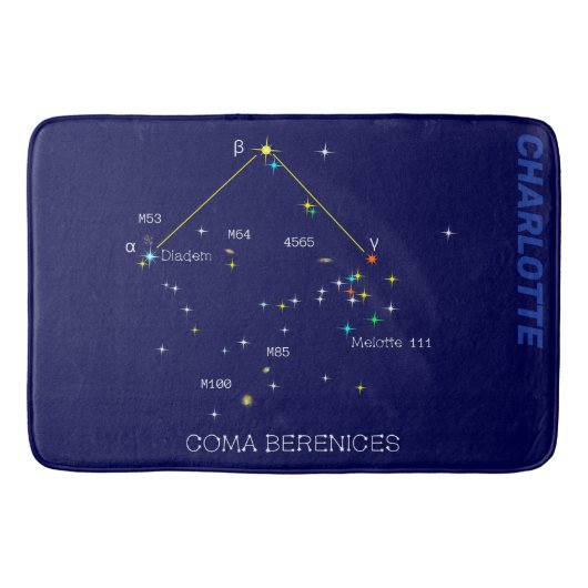Noordelijke Hemisphere Constellation Coma Berenice Badmat (Voorkant)