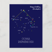 Noordelijke Hemisphere Constellation Coma Berenice Briefkaart (Voorkant)