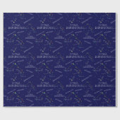 Noordelijke Hemisphere Constellation Coma Berenice Cadeaupapier (Vlak)