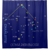 Noordelijke Hemisphere Constellation Coma Berenice Douchegordijn (Voorkant)