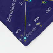 Noordelijke Hemisphere Constellation Coma Berenice Fleece Deken (Hoek)