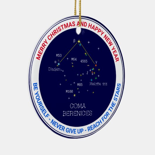 Noordelijke Hemisphere Constellation Coma Berenice Keramisch Ornament (Rechts)