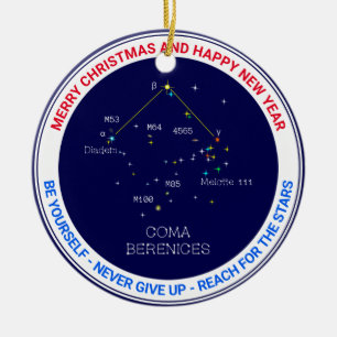 Noordelijke Hemisphere Constellation Coma Berenice Keramisch Ornament